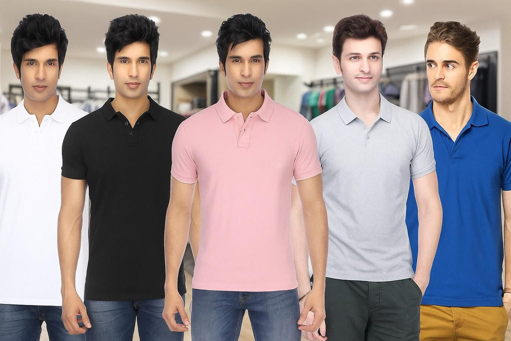 Mens Polo T-Shirt Pack Of 5